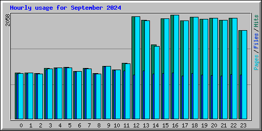 Hourly usage for September 2024
