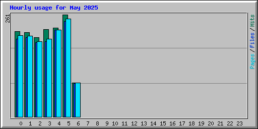Hourly usage for May 2025