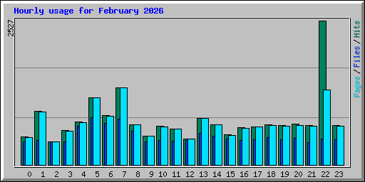 Hourly usage for February 2026
