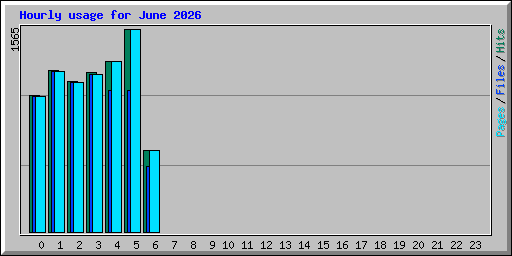 Hourly usage for June 2026
