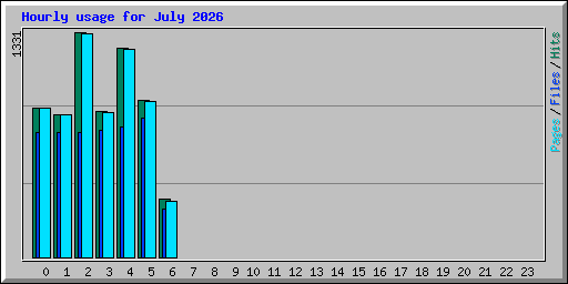 Hourly usage for July 2026