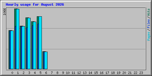 Hourly usage for August 2026